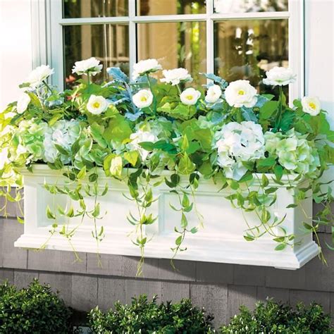 fake flowers for outside window box|counterfeit flowers for window box.